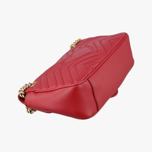 Vintage Gucci GG Marmont Red Leather 443497 shoulderbag | stylenewstar