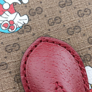 Pre-owned Gucci Fujiko-Pro Doraemon Micro GG Supreme Beige × Red PVC coated canvas 653952 shoulderbag | stylenewstar