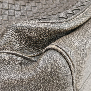 Pre-owned Bottega Veneta Intrecciato Grey lambskin shoulderbag | stylenewstar