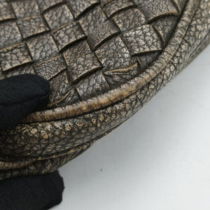 Pre-owned Bottega Veneta Intrecciato Grey lambskin shoulderbag | stylenewstar