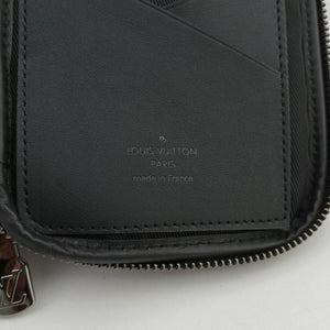 Vintage Louis Vuitton Double Phone Pouch GRIS x BLACK Monogram Eclipse Reverse M69534 crossbodybag | stylenewstar