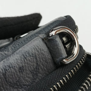 Vintage Louis Vuitton Double Phone Pouch GRIS x BLACK Monogram Eclipse Reverse M69534 crossbodybag | stylenewstar