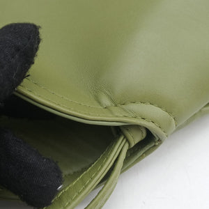 Pre-owned Bottega Veneta Baby Liberta Green Leather 826147V4SJ12498 shoulderbag | stylenewstar