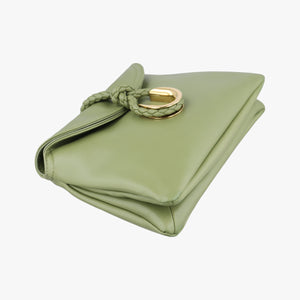 Pre-owned Bottega Veneta Baby Liberta Green Leather 826147V4SJ12498 shoulderbag | stylenewstar