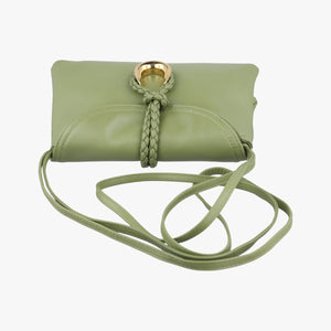 Pre-owned Bottega Veneta Baby Liberta Green Leather 826147V4SJ12498 shoulderbag | stylenewstar