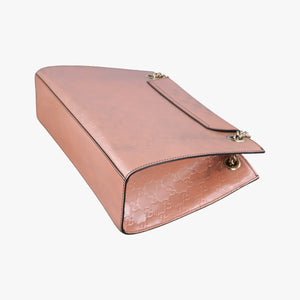 Pre-owned Gucci Emily Pink Patent Leather 295403 shoulderbag | stylenewstar