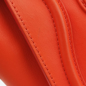 Pre-owned Celine Luggage Micro shopper Orange leather handbag | stylenewstar