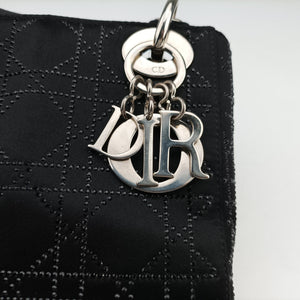 Pre-owned Christian Dior Lady Dior Black Silk shoulderbag | stylenewstar