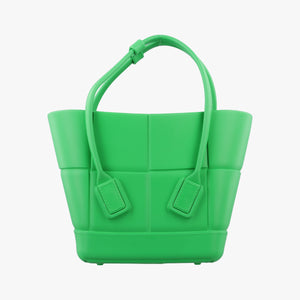 Secondhand Bottega Veneta The Arco Green Rubber handbag | stylenewstar