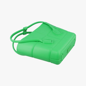 Secondhand Bottega Veneta The Arco Green Rubber handbag | stylenewstar