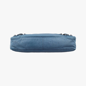 Pre-owned Balenciaga Giant City Blue lambskin shoulderbag | stylenewstar