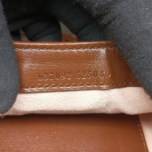 Pre-owned Gucci Jackie 1961 GG Supreme brown x beige PVC coated canvas×Leather 637092 shoulderbag | stylenewstar