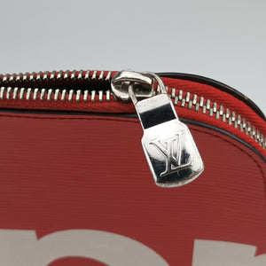 Pre-owned Louis Vuitton Pochette Jour GM Supreme Collaboration ROUGE×white epi M67722 clutchbag | stylenewstar