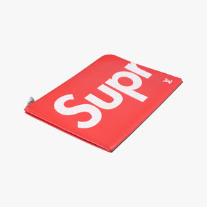 Pre-owned Louis Vuitton Pochette Jour GM Supreme Collaboration ROUGE×white epi M67722 clutchbag | stylenewstar
