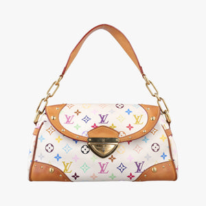 Secondhand Louis Vuitton BEVERLY MM White Monogram Multicolor M40203 shoulderbag | stylenewstar