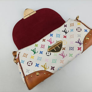 Secondhand Louis Vuitton BEVERLY MM White Monogram Multicolor M40203 shoulderbag | stylenewstar