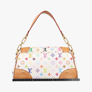 Secondhand Louis Vuitton BEVERLY MM White Monogram Multicolor M40203 shoulderbag | stylenewstar