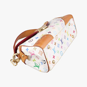 Secondhand Louis Vuitton BEVERLY MM White Monogram Multicolor M40203 shoulderbag | stylenewstar