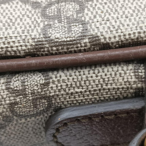 Pre-owned Gucci Ophidia brown×Beige PVC coated canvas×leather 547926 shoulderbag | stylenewstar