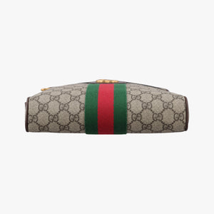 Pre-owned Gucci Ophidia brown×Beige PVC coated canvas×leather 547926 shoulderbag | stylenewstar