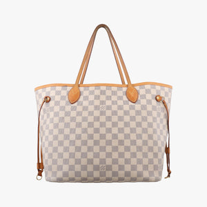 Pre-owned Louis Vuitton Neverfull MM Azur Damier Canvas N51107 shoulderbag | stylenewstar