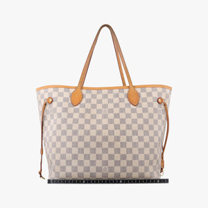 Pre-owned Louis Vuitton Neverfull MM Azur Damier Canvas N51107 shoulderbag | stylenewstar