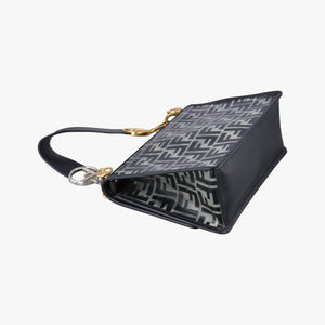 Vintage Fendi Kan I F Black PVC Coated Canvas 8BT234 shoulderbag | stylenewstar