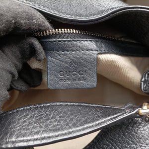 Pre-owned Gucci Soho Black Leather 308982 shoulderbag | stylenewstar