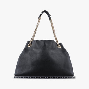 Pre-owned Gucci Soho Black Leather 308982 shoulderbag | stylenewstar