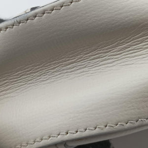 Pre-owned Gucci Horsebit 1955 Beige x White PVC coated canvas×Leather 658574 shoulderbag | stylenewstar