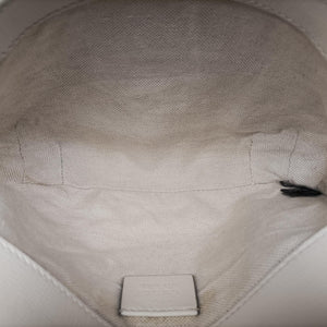 Pre-owned Gucci Horsebit 1955 Beige x White PVC coated canvas×Leather 658574 shoulderbag | stylenewstar
