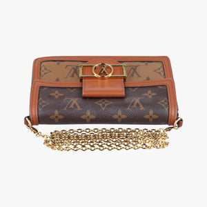 Pre-owned Louis Vuitton Portefeuille Dauphine Brown Monogram Reverse M68746 shoulderbag | stylenewstar