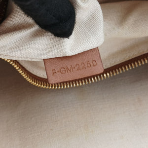 Vintage Celine Triomphe Horizontal Caba Beige x Brown Textile x Leather shoulderbag | stylenewstar