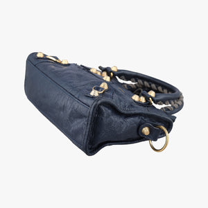 Pre-owned Balenciaga Classic City Mini Navy lambskin shoulderbag | stylenewstar