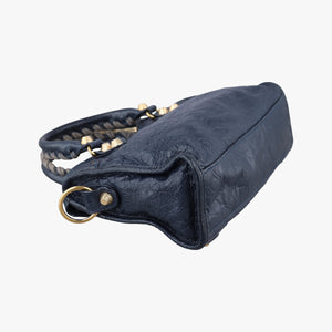Pre-owned Balenciaga Classic City Mini Navy lambskin shoulderbag | stylenewstar