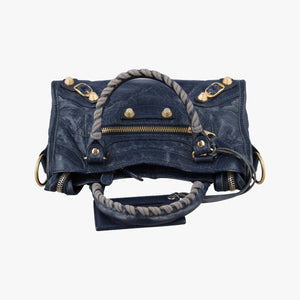 Pre-owned Balenciaga Classic City Mini Navy lambskin shoulderbag | stylenewstar