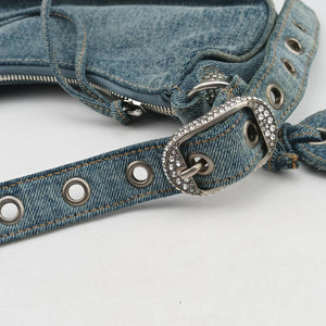 Vintage Balenciaga Le Cagole Blue denim shoulderbag | stylenewstar