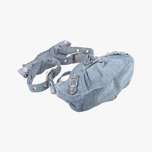 Vintage Balenciaga Le Cagole Blue denim shoulderbag | stylenewstar