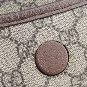 Secondhand Gucci NEO VINTAGE GG Supreme Beige×Brown PVC coated canvas×Leather 493930 bum bag/waist bag | stylenewstar