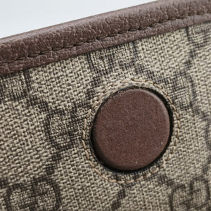 Secondhand Gucci NEO VINTAGE GG Supreme Beige×Brown PVC coated canvas×Leather 493930 bum bag/waist bag | stylenewstar