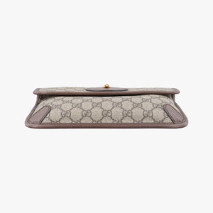 Secondhand Gucci NEO VINTAGE GG Supreme Beige×Brown PVC coated canvas×Leather 493930 bum bag/waist bag | stylenewstar