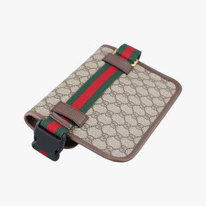 Secondhand Gucci NEO VINTAGE GG Supreme Beige×Brown PVC coated canvas×Leather 493930 bum bag/waist bag | stylenewstar