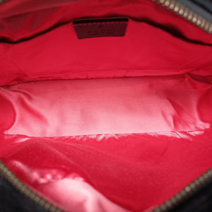 Pre-owned Gucci GG Marmont Black velour 447632 shoulderbag | stylenewstar
