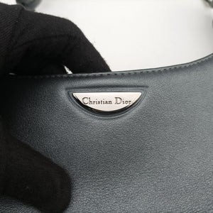 Pre-owned Christian Dior Pearl Malice Hobo Grey Leather handbag | stylenewstar