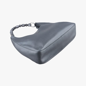 Pre-owned Christian Dior Pearl Malice Hobo Grey Leather handbag | stylenewstar