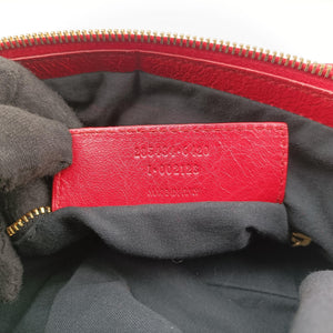 Pre-owned Balenciaga The Town Red lambskin shoulderbag | stylenewstar