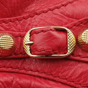 Pre-owned Balenciaga The Town Red lambskin shoulderbag | stylenewstar