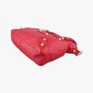 Pre-owned Balenciaga The Town Red lambskin shoulderbag | stylenewstar