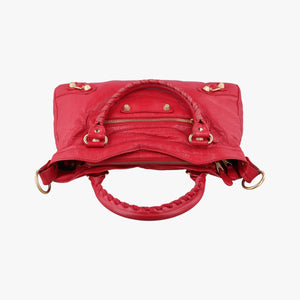 Pre-owned Balenciaga The Town Red lambskin shoulderbag | stylenewstar