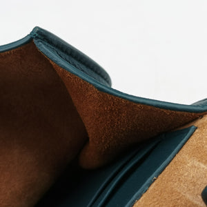 Pre-owned Bottega Veneta Cassette Green Blue lambskin shoulderbag | stylenewstar